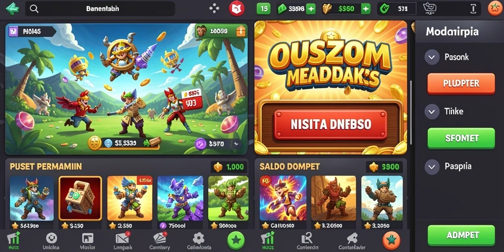 Tampilan menarik dari mesin slot dengan tema fantastis.