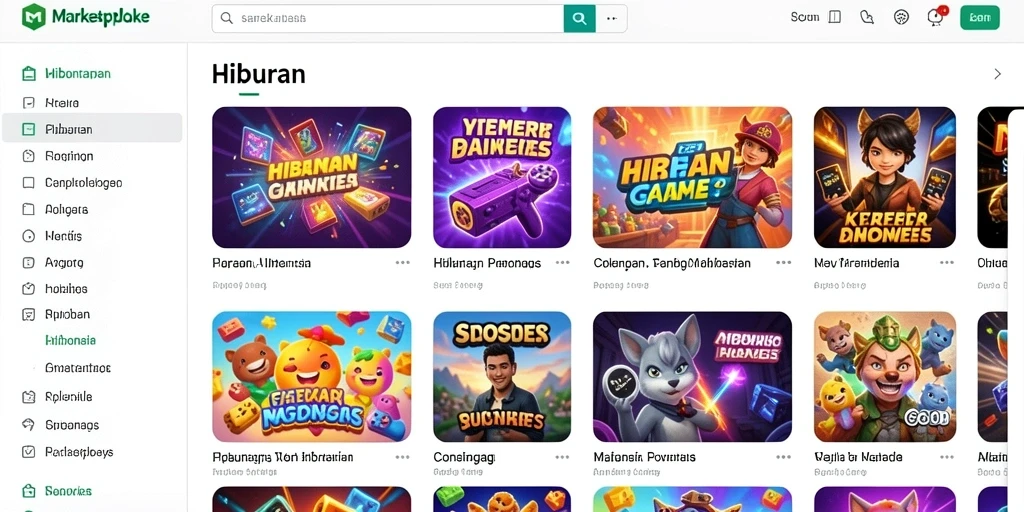 Tampilan antarmuka permainan yang menarik.