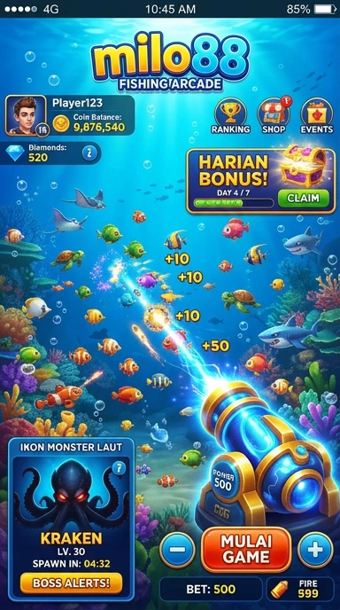 Galeri pratinjau visual milo88 build APK resmi terbaru